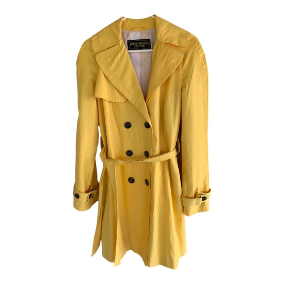 Marvin Richards New York Jackets & Blazers - *VINTAGE* MARVIN RICHARDS NY Yellow Trench Coat